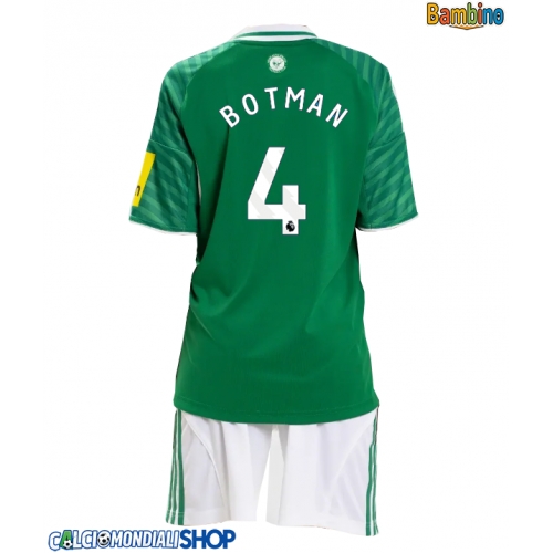 Maglie da calcio Newcastle United Sven Botman #4 Seconda Maglia Bambino 2025-26 Manica Corta + Pantaloni corti)